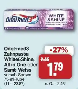 Famila Nord West Odol-med3 Zahnpasta White&Shine Angebot