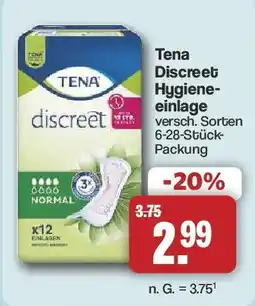 Famila Nord West Tena Discreet Hygiene-einlage Angebot