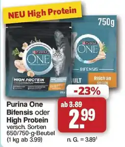 Famila Nord West Purina One Bifensis oder High Protein Angebot