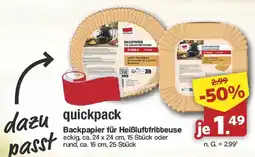 Famila Nord West quickpack Backpapier für Heißluftfritteuse Angebot