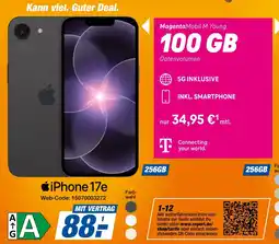 K+B Expert iPhone 17e + MagentaMobil M Young 100GB Angebot