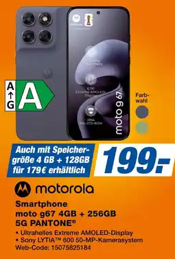 K+B Expert motorola Smartphone moto g67 4GB + 256GB 5G PANTONE® Angebot
