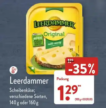 Aldi Nord Leerdammer Scheibenkäse 140g oder 160g Angebot