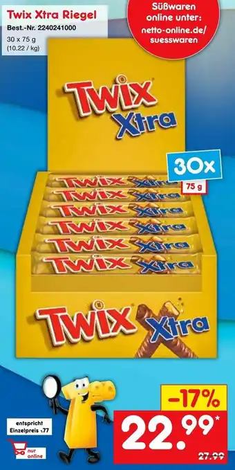 Netto Marken-Discount Twix Xtra Riegel 30x75g Angebot