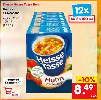 Netto Marken-Discount Erasco Heisse Tasse Huhn 12x3x150ml Angebot