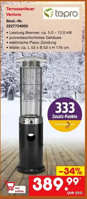Netto Marken-Discount Tepro Terrassenfeuer Ventura Angebot