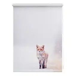 Netto Marken-Discount Lichtblick Rollo Klemmfix, ohne Bohren, blickdicht, Fuchs im Schnee - Weiß Rot Angebot