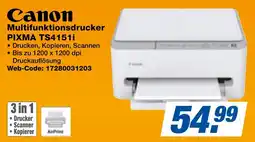 expert Techno Land Canon Multifunktionsdrucker PIXMA TS4151i Angebot