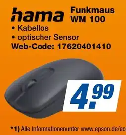 expert Techno Land hama Funkmaus WM 100 Angebot