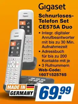 expert Techno Land Gigaset Schnurloses-Telefon Set CE575A Duo Angebot