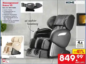 Netto Marken-Discount Home Deluxe Massagesessel Sueno V2 Angebot