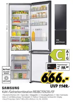 MEDIMAX SAMSUNG Kühl-/Gefrierkombination RB38C705CB1/EF Angebot
