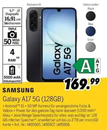 MEDIMAX SAMSUNG Galaxy A17 5G (128GB) Angebot