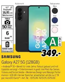MEDIMAX SAMSUNG Galaxy A27 5G (128GB) Angebot