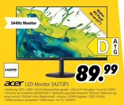MEDIMAX acer LED-Monitor SA273P1 Angebot