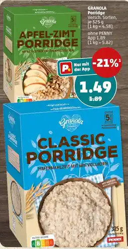 PENNY Granola Classic Porridge Angebot