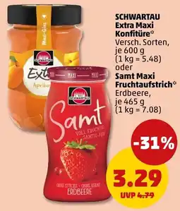 PENNY SCHWARTAU Samt Maxi Fruchtaufstrich Erdbeere Angebot