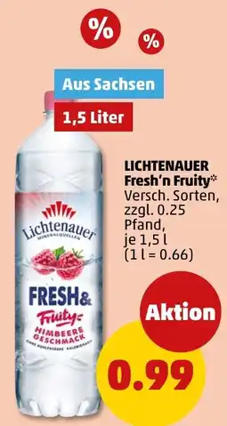 PENNY Lichtenauer Fresh'n Fruity* Himbeere Geschmack Angebot