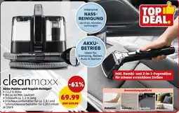 PENNY Cleanmaxx Akku-Polster-und-Teppich-Reiniger Angebot