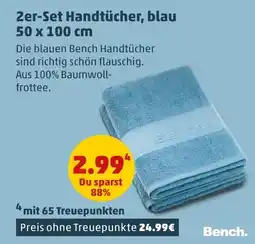 PENNY 2er-Set Handtücher, blau Angebot