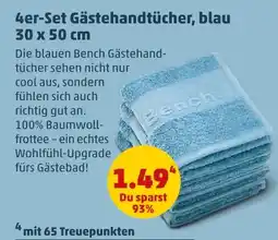 PENNY Bench Gästehandtücher, blau Angebot