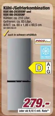 Poco Kühl-/Gefrierkombination KGK186-293DIXNF und KGK186-293DSNF Angebot