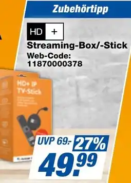 Expert Bening HD + Streaming-Box/-Stick Angebot