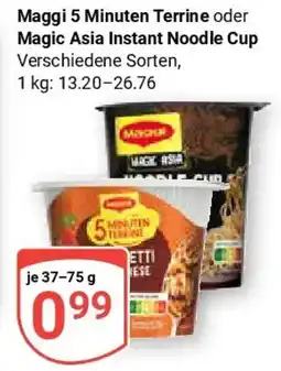 Globus Maggi 5 Minuten Terrine oder Magic Asia Instant Noodle Cup Angebot