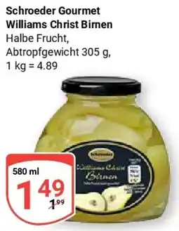 Globus Schroeder Gourmet Williams Christ Birnen Angebot