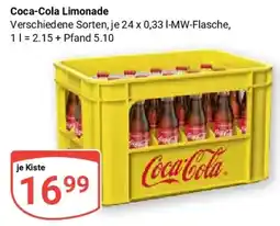 Globus Coca-Cola Limonade Angebot