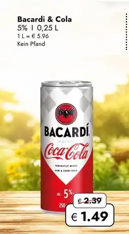 Travel Free Bacardi & cola Angebot