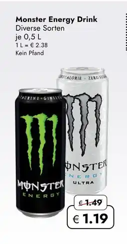 Travel Free Monster energy drink Angebot