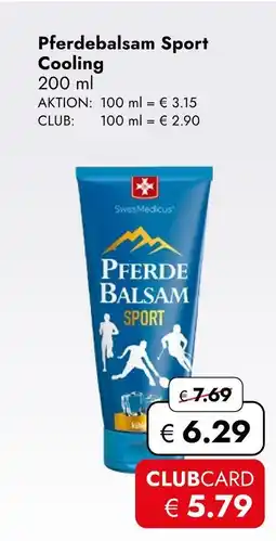 Travel Free Swissmedicus pferdebalsam sport cooling Angebot