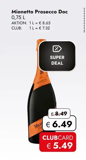 Travel Free Mionetto prosecco doc Angebot