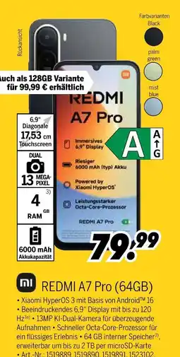 MEDIMAX Xiaomi smartphone redmi a7 pro Angebot