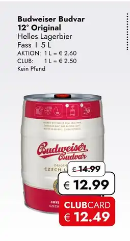 Travel Free Budweiser budvar 12° original Angebot