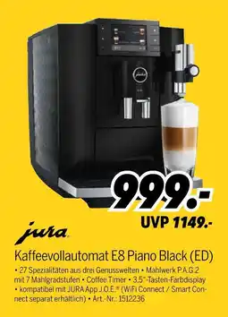 MEDIMAX Jura kaffeevollautomat e8 piano black (ed) Angebot