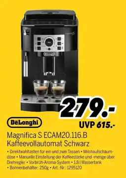 MEDIMAX Delonghi magnifica s ecam20.116.b ka eevollautomat schwarz Angebot