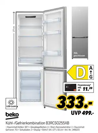 MEDIMAX Beko kühl-/gefrierkombination b3rcso255xb Angebot