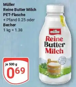 Globus Müller Reine Butter Milch PET-Flasche Angebot