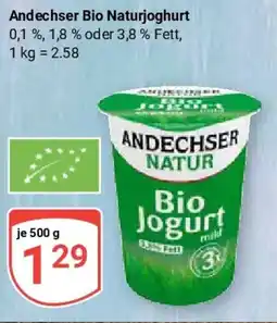 Globus Andechser Bio Naturjoghurt Angebot