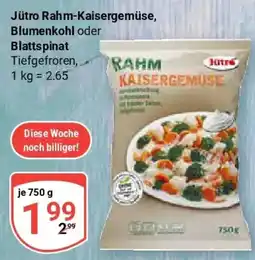 Globus Jütro Rahm-Kaisergemüse, Blumenkohl oder Blattspinat Angebot
