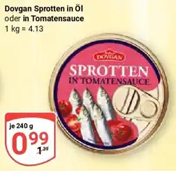 Globus Dovgan Sprotten in Öl oder in Tomatensauce Angebot