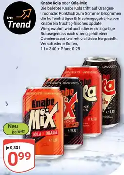 Globus Knabe Kola oder Kola-Mix Angebot