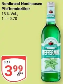 Globus Nordbrand Nordhausen Pfefferminzlikör Angebot