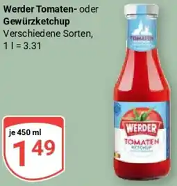 Globus Werder Tomaten- oder Gewürzketchup Angebot