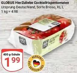 Globus GLOBUS HierZuliebe Cocktailrispentomaten Angebot