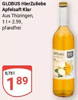 Globus GLOBUS HierZuliebe Apfelsaft Klar Angebot