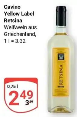 Globus Cavino Yellow Label Retsina Angebot