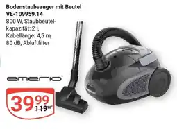 Globus emerio Bodenstaubsauger mit Beutel VE-109959.14 Angebot
